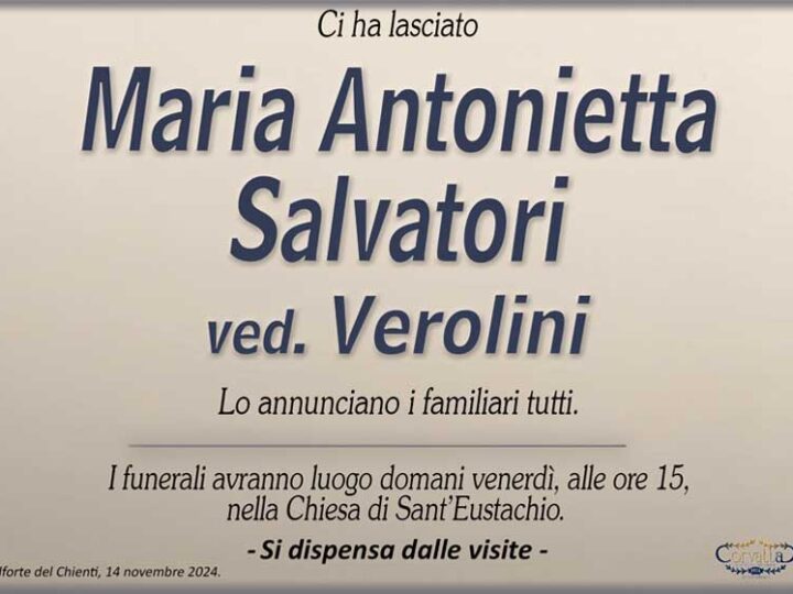 Salvatori Maria Antonietta Verolini