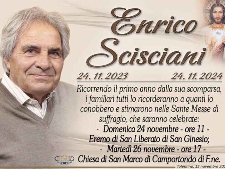 Anniversario: Enrico Scisciani