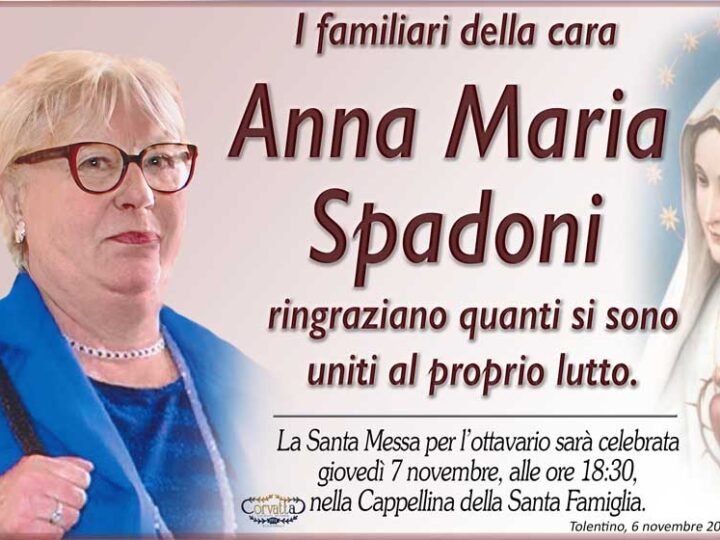 Ringraziamento: Anna Maria Spadoni