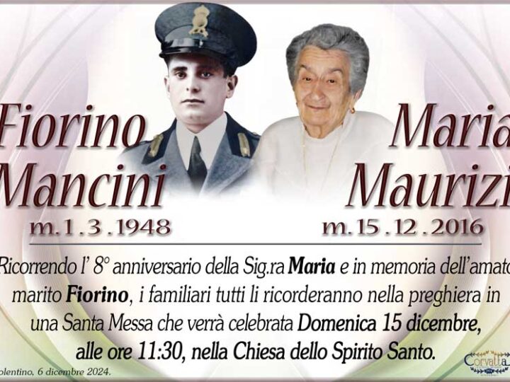 8° Anniversario: Maria Maurizi Mancini