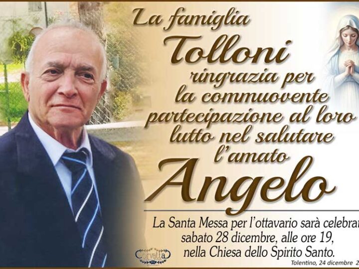 Ringraziamento: Angelo Tolloni