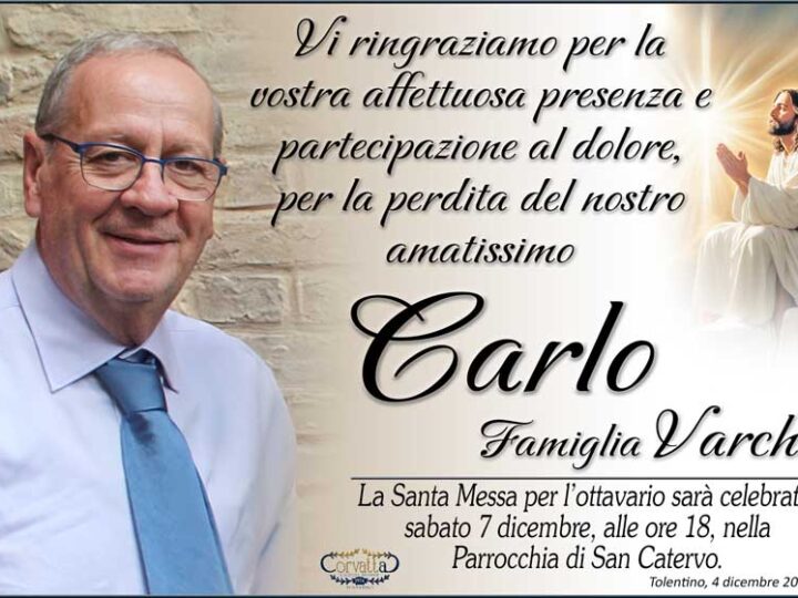 Ringraziamento: Carlo Varchi